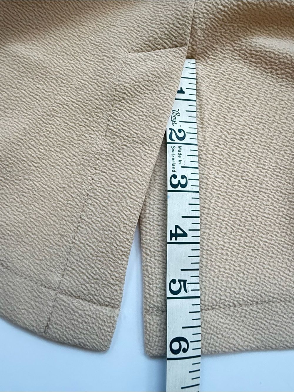 NWT Beyove Single Button Blazer Ruched 3/4 Sleeve Cream Neutral Women's Size XXL - Picture 8 of 12